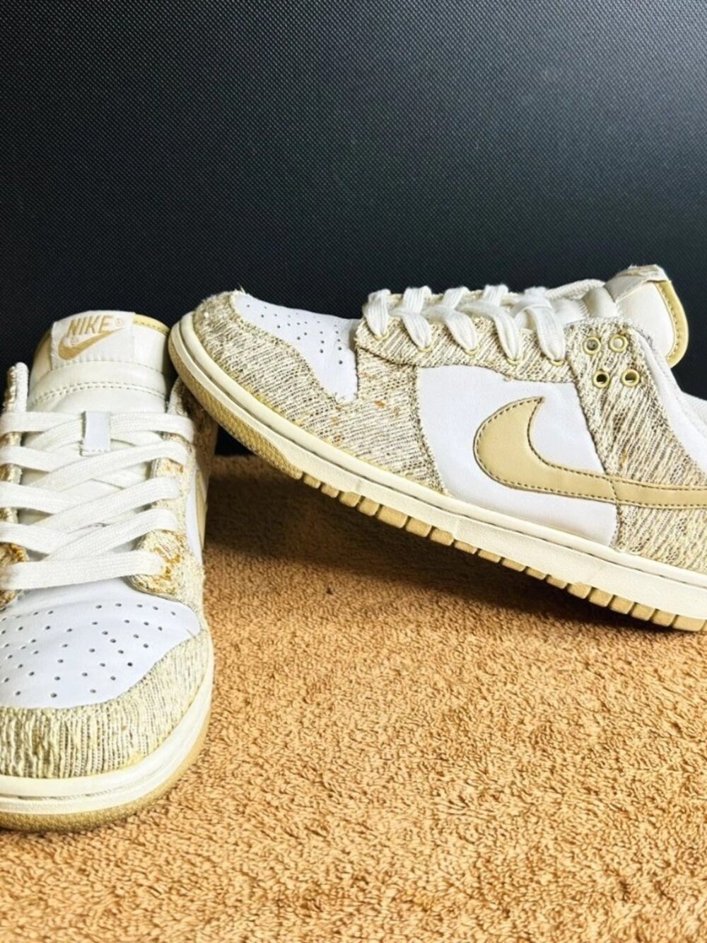 2007 Nike Dunk Low Oatmeal Linen Size 9.5 Women’s 309324-221 Vintage